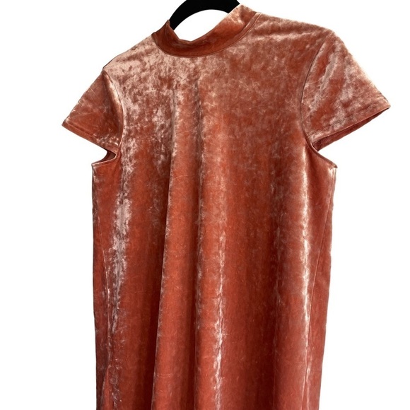 Madewell Crushed Velvet Mockneck Dress, Size XS - Picture 5 of 9